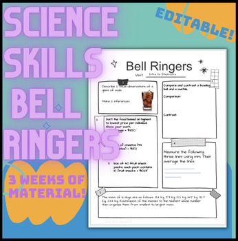 Preview of Science Skills Bell Ringers