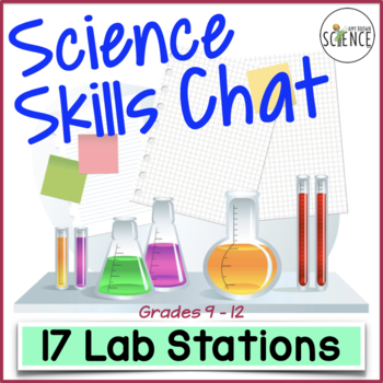 Preview of Science Skills Chat 17 Lab Stations Scientific Method Graphing Metric Equipment