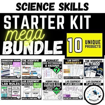 Preview of Science Skills Starter Kit-Lab Safety, Equipment, Posters,Activities MEGA BUNDLE