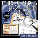 Science Sleuths Mystery; Types of Forces Physics Review Activity