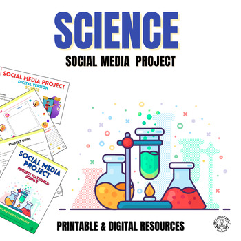 Preview of Science Social Media Project with Digital Resources, Grades 4-12
