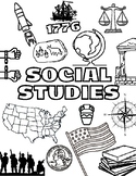 Science & Social Studies Title Page Coloring Sheet Interac