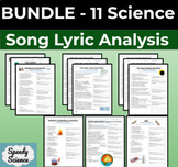 Science Song Lyric Analysis Activity BUNDLE - no prep musi