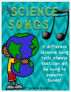 Preview of Science Song Lyrics (Human Body Systems, Space, Force & Motion, Matter & More!)