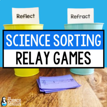 Preview of Science Sorting Games BUNDLE | States of Matter, Water Cycle, Food Chain, Matter