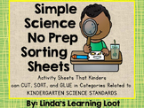 Simple Science: Science No Prep Sorting Sheets