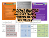 Science Spoons Game Bundle - Weather, Ecosystems, and Human Body