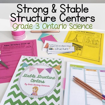 Preview of Strong and Stable Structures Centers and Activities - Grade 3 Ontario
