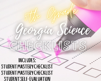 Preview of 5th Grade Science Standards Checklist (Georgia)