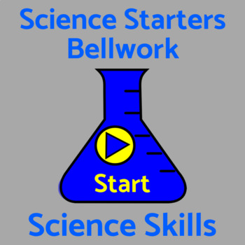 Preview of Science  Bell Ringers Bell Work Warm Ups 50 Science Skills Questions