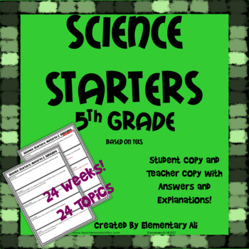 Preview of Science Starters 5th Grade (TEKS)