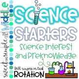 Science Starters for the Beginning of the Year ~ Interest 
