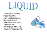 Science States of Matter Poems Solid Liquid Gas ELL