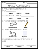 Science States of Matter Test/Assessment for Special Educa