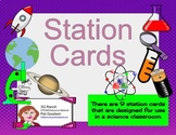 Science Station Cards