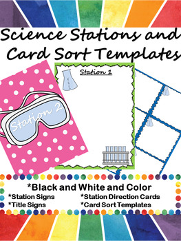 Preview of Science Stations and Card Sort Templates