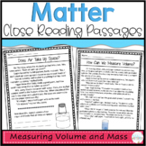 Measuring Mass and Volume Close Reading Activities