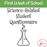 Science Student Questionnaire | Back to School Activity | 