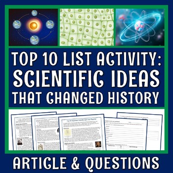 Preview of Emergency Science Sub Plan Scientific Theories Reading Timeline and Worksheet