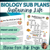 Biology Sub Plans Middle School Science 7th 8th 9th Grade 