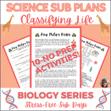 Science Sub Plans Biology Middle School 7th 8th 9th Grade 