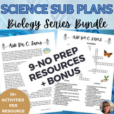 Science Sub Plans Middle School 7th 8th 9th Grade Biology 
