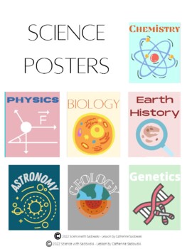 Preview of Minimalist Science Subject Posters