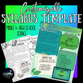 Science Syllabus Canva Template- Fully Editable