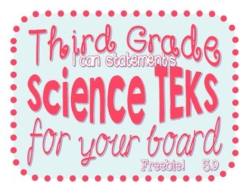 Science TEKS  3rd Grade 3.9 by Steph's School Store  TpT