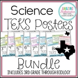 Science TEKS Posters Bundle - 3rd Grade Through Biology