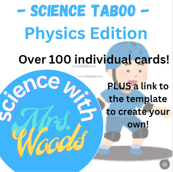 Preview of Science Taboo Game HSC Physics Year 11 and Year 12 Revision Cards (+100 cards)