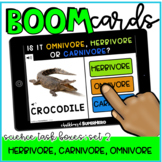 Science Task Boxes Set 2 Boom Cards™: Carnivore, Herbivore