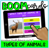 Science Task Boxes Set 2 Boom Cards™: Types of Animals
