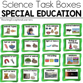 Preview of Science Task Boxes for Special Education