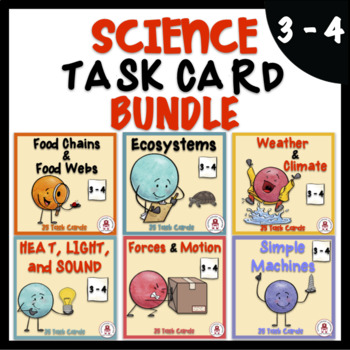 Preview of Science Task Card Bundle 3rd and 4th Grade
