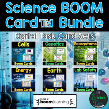 Preview of Science Task Card Bundle - Distance Learning Compatible Digital Boom Cards™
