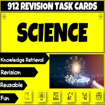 Preview of Science Revision High School 900+ Task Card Bundle (Biology, Chemistry, Physics)