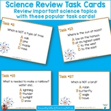 Science Task Cards for Second and Third Grade Review