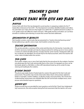 Preview of Science Tasks Teacher Guide