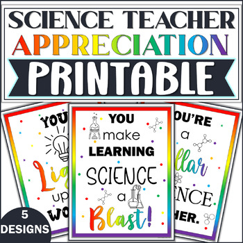 Preview of Science Teacher Appreciation Week  Gift| Poster| Classroom Decor| Bulletin Board