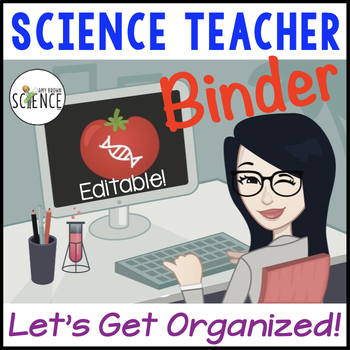 Preview of Science Teacher Planner Binder: Forms, Organizers, Calendars, Editable