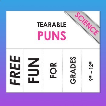 Preview of Science Tearable Puns - New for Halloween!
