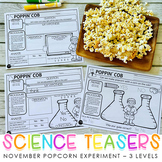 Science Teasers - Thanksgiving Fall Popcorn on the Cob  Ex