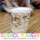 Science Teasers - Winter Snow Blizzard Experiment - 3 Levels