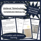 Science Terminology: Worksheets and Teaching Tips