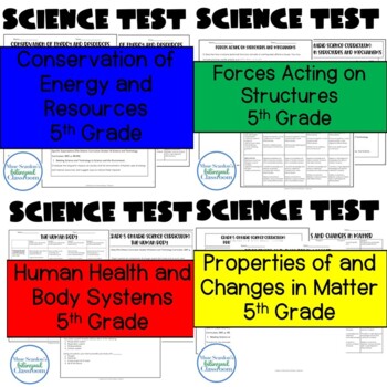 Preview of Grade 5 Science Test Bundle