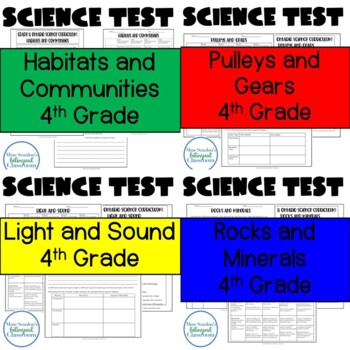 Preview of Grade 4 Science Test Bundle