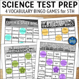 Science Test Prep Vocabulary Bingo Games 5th Grade