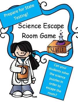 Preview of Science Test Review Game: Escape Room Theme