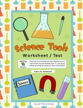 Preview of Science Test: Science Tools (Science Worksheet)